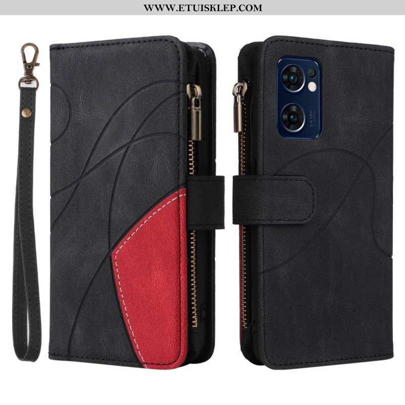 Etui Folio do Oppo Find X5 Lite Wielofunkcyjny Dwukolorowy